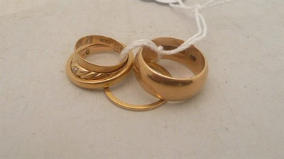 Lot 107 - Quantity of gold rings