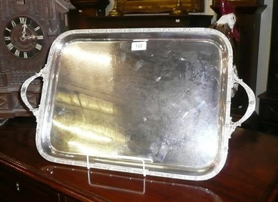 Lot 122 - A large silver tray
