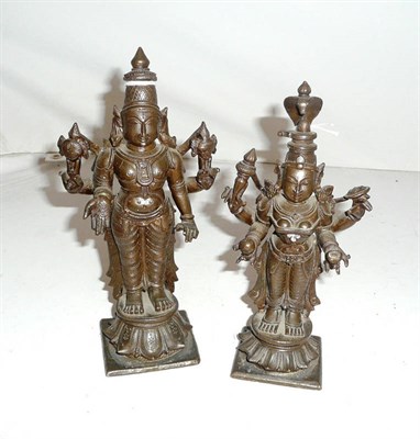 Lot 133 - Two 19th century Indian bronze deity figures