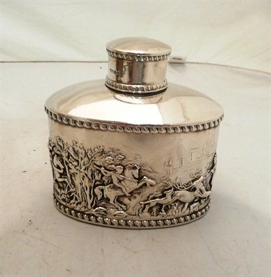 Lot 138 - Embossed silver tea canister, London import mark for 1900 (about 5.5ozs)