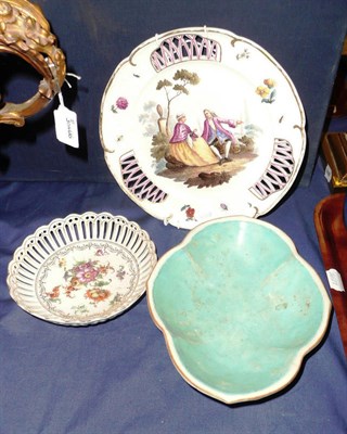 Lot 144 - A quantity of ceramics including Chinese bowl, Continental plate, bowl, Meissen plate etc