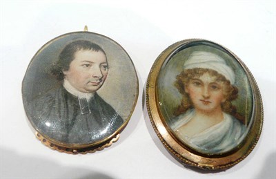 Lot 164 - Two oval portrait miniatures