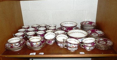 Lot 168 - 19th century English floral design tea set