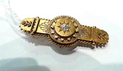 Lot 177 - A diamond-set Victorian brooch