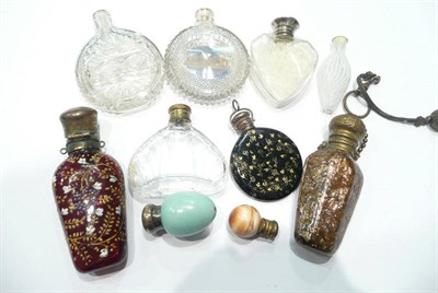 Lot 201 - A collection of ten assorted scent bottles including one in the form of an egg