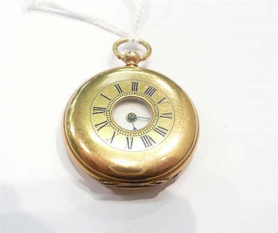 Lot 229 - An 18ct gold fob watch