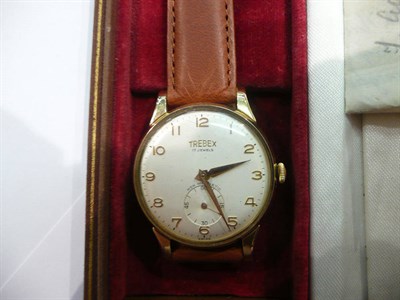 Lot 245 - A Trebex 9ct wristwatch