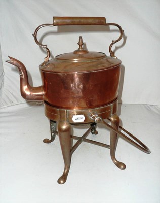 Lot 292 - Copper kettle on stand