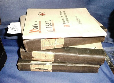 Lot 295 - The History and Antiquities of the City of York 1785, three volumes, folding plans and plates...