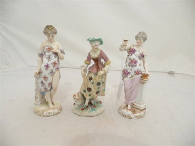 Lot 340 - Pair of Continental figures 'Envie' and 'Gourmandise'