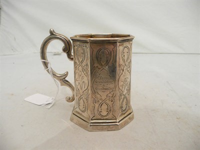 Lot 341 - A silver christening mug