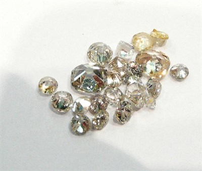 Lot 355 - Assorted diamonds (loose) and a diamond ring (a.f.), etc