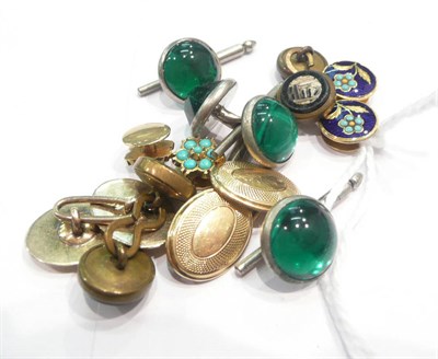 Lot 365 - Assorted cufflinks and dress studs