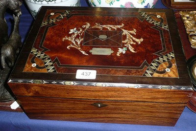 Lot 437 - Inlaid writing box