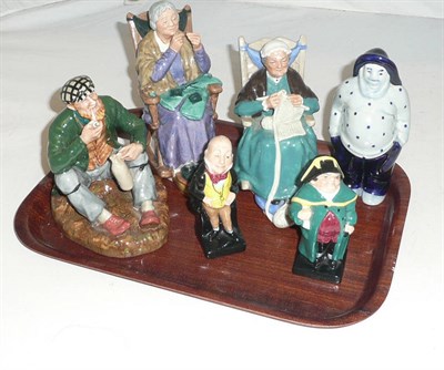 Lot 440 - Five Doulton figures and a Danish figure