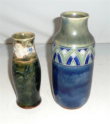 Lot 444 - A Royal Doulton stoneware vase and another (2)