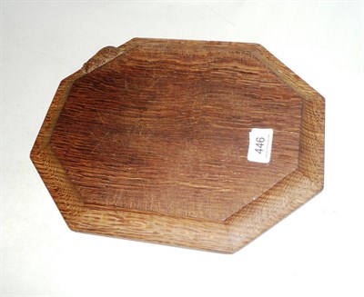 Lot 446 - An oak 'Mouseman' cheese board