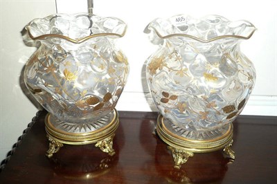 Lot 465 - Pair of gilt vases