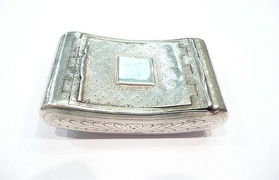 Lot 479 - George III snuff box, J Willmore, Birmingham 1816, double lidded