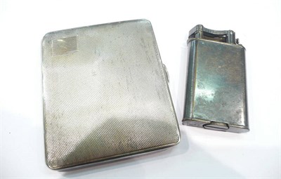 Lot 495 - A silver cigarette case and a Dunhill lighter