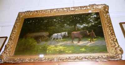 Lot 643 - E H Hawes, rural scene, oil