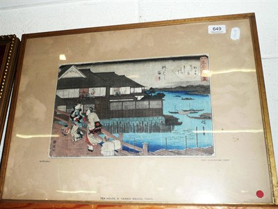 Lot 649 - A Hiroshige wood block engraving