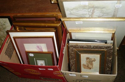 Lot 662 - Quantity of various watercolours and prints in two boxes