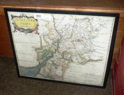 Lot 664 - A hand-coloured map of Gloucestershire by Robert Morden