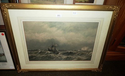 Lot 683 - W Boyce - marine watercolour