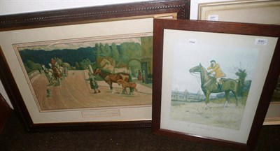 Lot 690 - Two Cecil Aldin prints - hunting scene and 'The Angel'