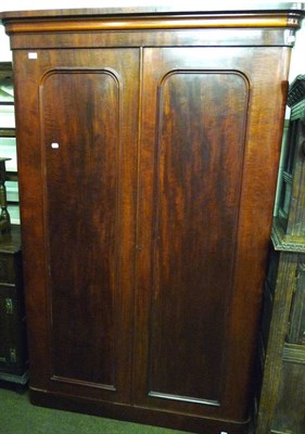 Lot 745 - A Victorian mahogany double door wardrobe