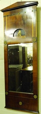 Lot 749 - Empire style mahogany side table and similar mirror