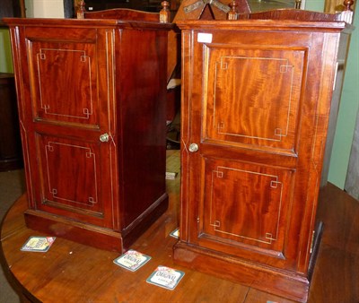 Lot 759 - Pair of mahogany bedside cabinets