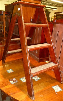 Lot 761 - Pair of late Victorian mahogany library steps