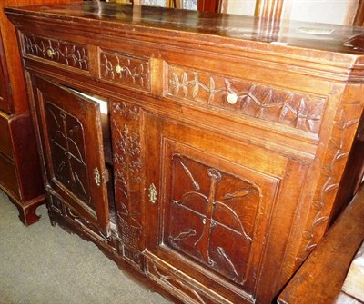 Lot 767 - Continental carved oak sideboard