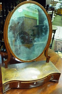 Lot 769 - Small inlaid toilet mirror