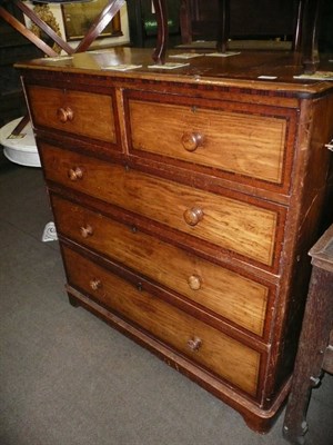 Lot 777 - Victorian pine straight-fronted chest of drawers