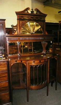 Lot 784 - A late Victorian mahogany, satinwood and floral marquetry chiffonier, circa 1900, 122cm by 45cm...