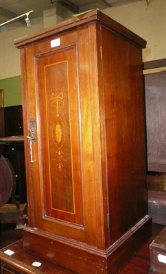 Lot 786 - Edwardian walnut and marquetry pot cupboard