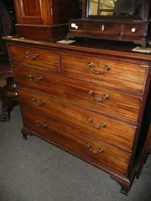 Lot 787 - Mahogany chest of drawers (loose leg)