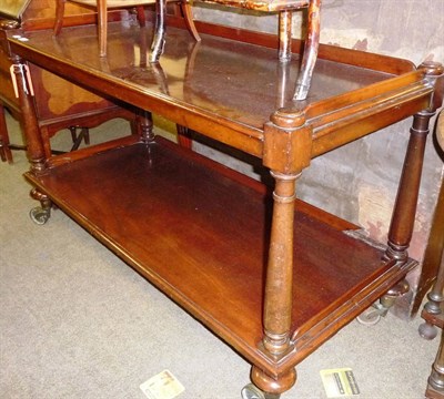 Lot 793 - A mahogany serving trolley