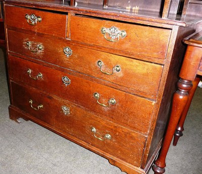 Lot 799 - Oak four height chest of drawers