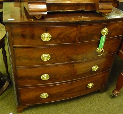 Lot 808 - Regency mahogany bow-fronted chest