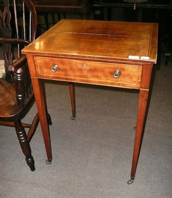 Lot 811 - Late George III mahogany side table with ratchet easel