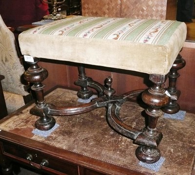 Lot 817 - 17th century-style upholstered stool