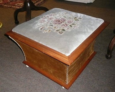 Lot 824 - A mahogany ottoman/foot stool