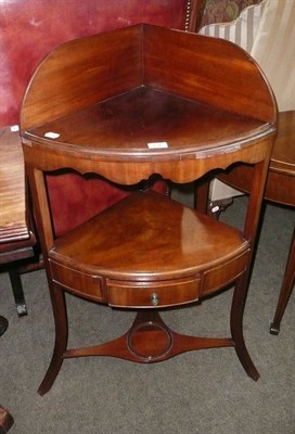 Lot 836 - Mahogany corner washstand