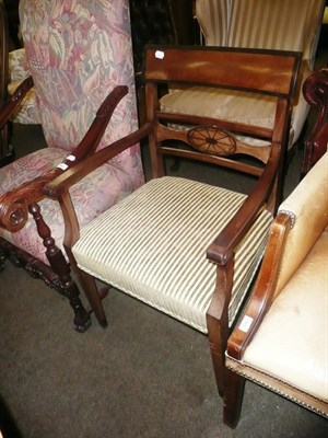 Lot 847 - Satinwood carver chair