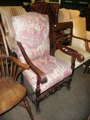 Lot 848 - Reproduction Spanish armchair