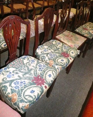 Lot 858 - Five Georgian provincial dining chairs